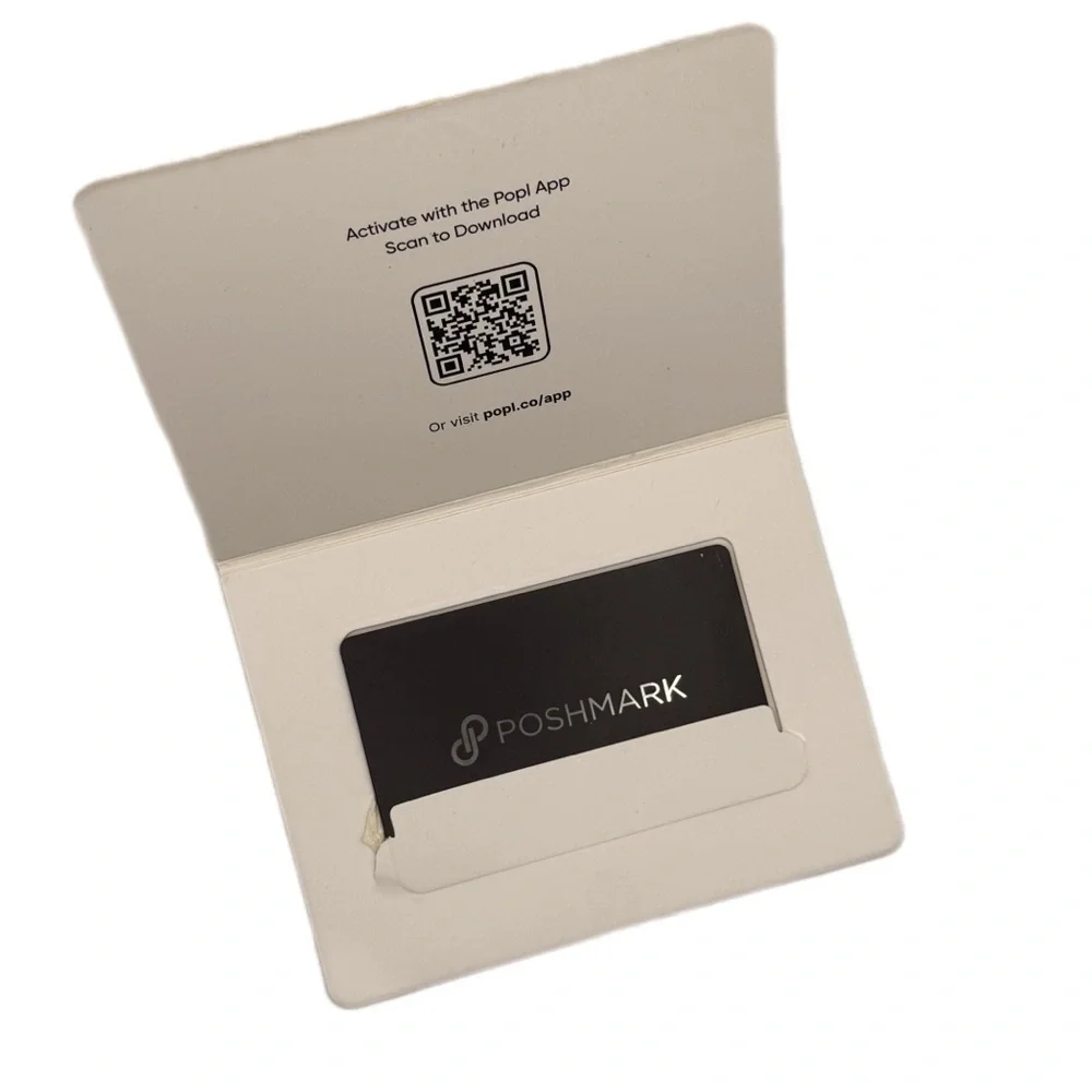 Popl | Poshmark Black Metal Digital Business Card Customizable